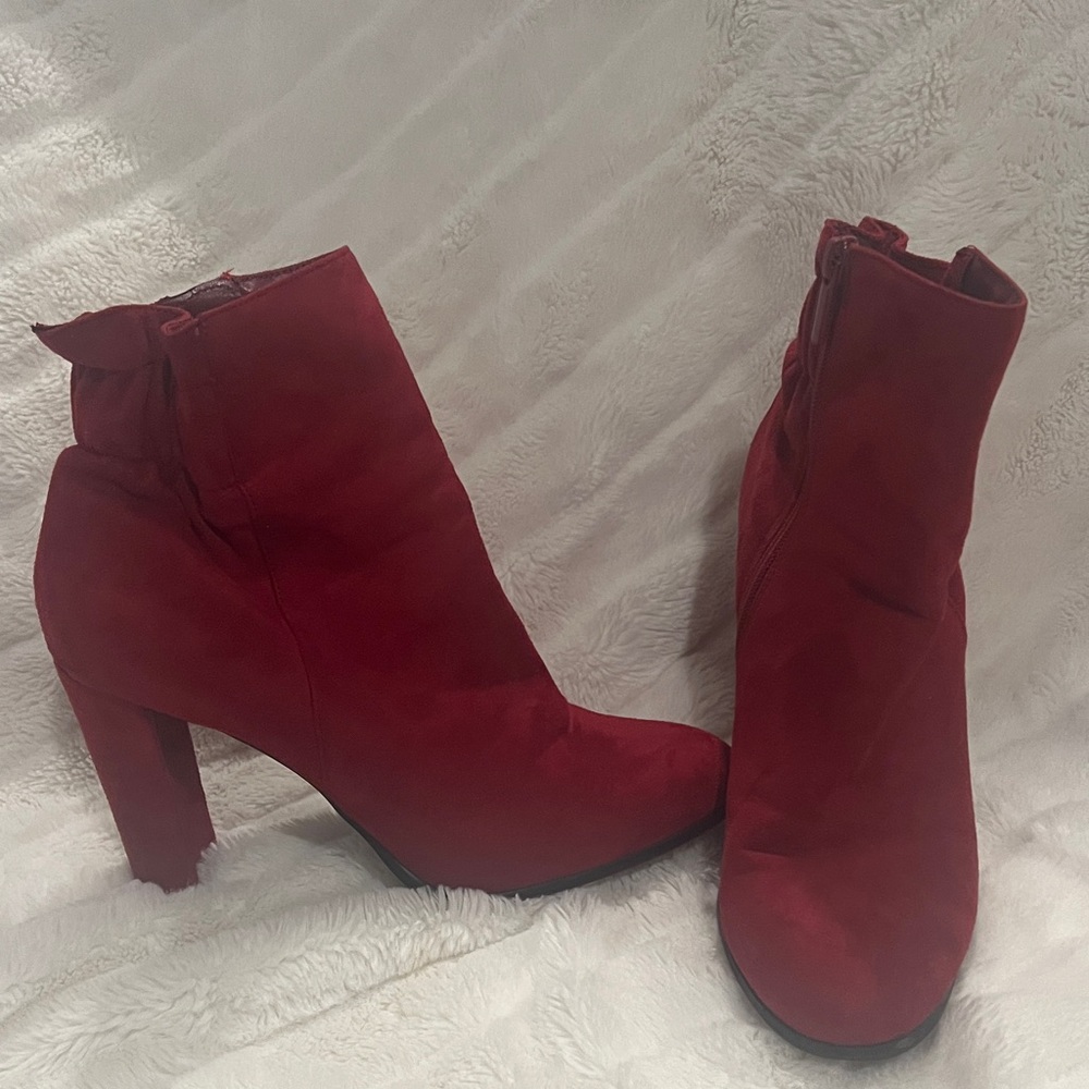 Impo Red Heeled Boots for Women